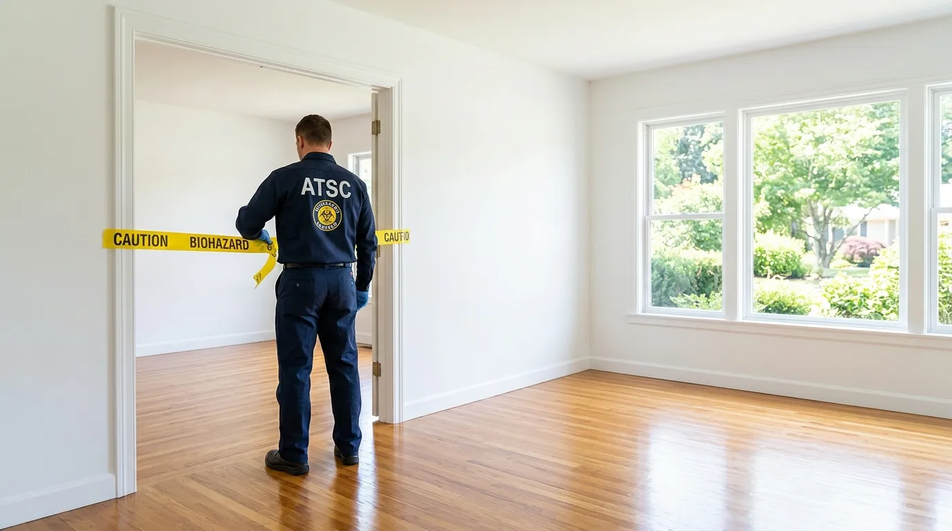 Certified biohazard cleanup crew performing Trauma Scene Cleanup in Fairfield